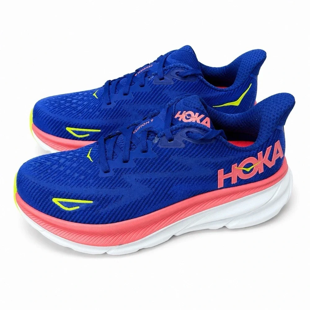 Hoka Clifton 9 Blue White 1127896 EVN Women's Size 9 Running Shoes